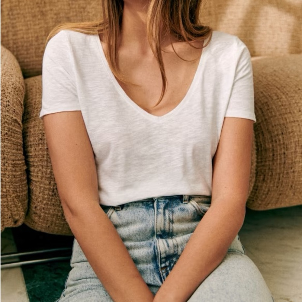 Sézane Malcom Tee XS White